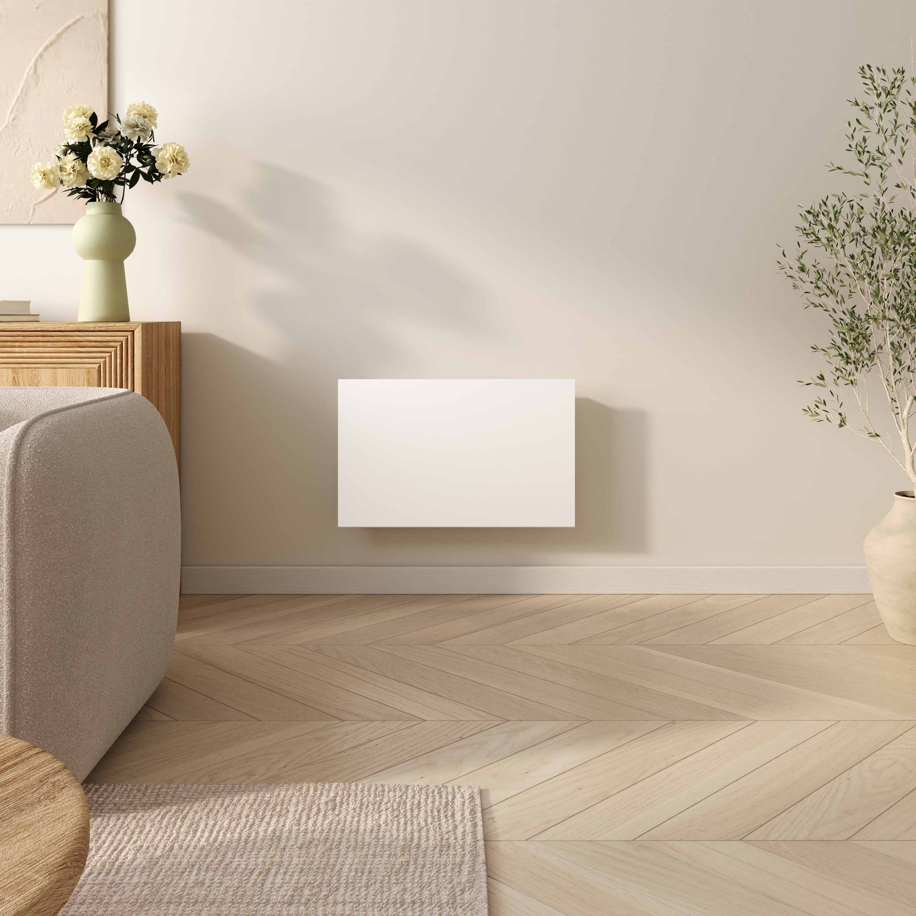Toasty Bask Matt White Electric Radiator