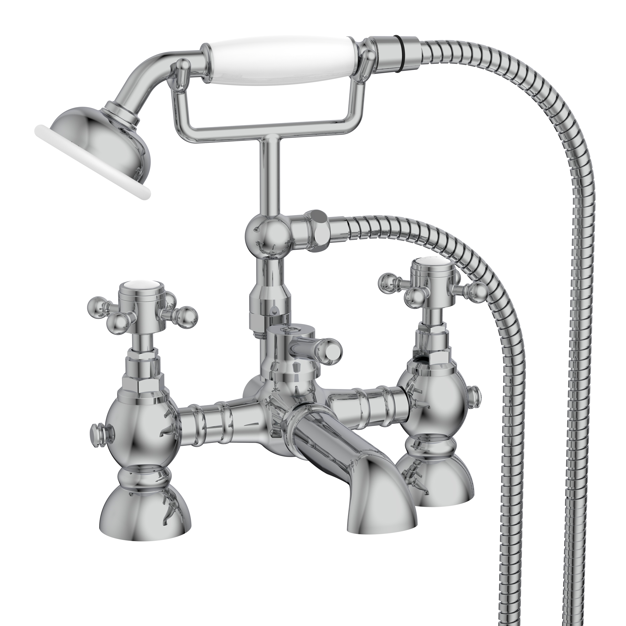 Butler & Rose Eliza Crosshead Deck Mounted Bath Shower Mixer Tap