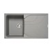 Reginox Ego Titanium Grey Granite Compact Single Bowl Kitchen Sink with Reversible Drainer - 860 x 500mm