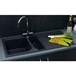 Reginox Ego 475 1.5 Bowl Granite Kitchen Sink & Waste Kit - Black