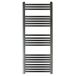 EliteHeat Stainless Steel Ladder Heated Towel Rail 25mm Bars - Brushed Black - 1200 x 500mm
