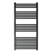 EliteHeat Stainless Steel Ladder Heated Towel Rail 25mm Bars - Matt Black - 1200 x 600mm