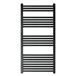 EliteHeat Stainless Steel Ladder Heated Towel Rail 25mm Bars - Matt Black - 1200 x 600mm