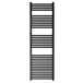 EliteHeat Stainless Steel Ladder Heated Towel Rail 25mm Bars - Matt Black - 1600 x 500mm
