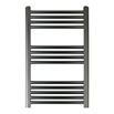EliteHeat Stainless Steel Ladder Heated Towel Rail 25mm Bars - Brushed Black - 800 x 500mm