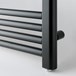 EliteHeat Stainless Steel Ladder Heated Towel Rail 25mm Bars - Matt Black - 1200 x 500mm