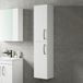Emily 2 Door Tall Wall Hung Storage Cupboard - Gloss White