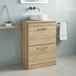 Drench Emily 600mm Floorstanding 2 Drawer Vanity Unit and Countertop