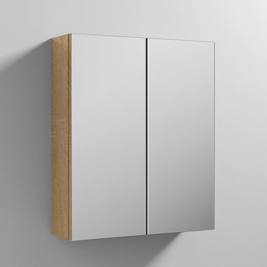 Drench Emily 600mm Mirror Cabinet - Natural Oak