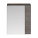 Drench Emily 600mm Mirror Cabinet with Offset Door - Brown Grey Avola