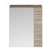 Emily 600mm Mirror Cabinet with Offset Door - Driftwood