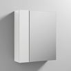 Emily 600mm Mirror Cabinet with Offset Door - Gloss White