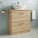 Drench Emily 800mm Floorstanding 2 Drawer Vanity Unit and Countertop
