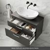 Drench Emily 800mm Wall Mounted 2 Drawer Unit and Worktop - Natural Oak