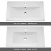 Drench Emily 800mm Wall Mounted 1 Drawer Vanity Unit & Mid-Edged Basin - Gloss White