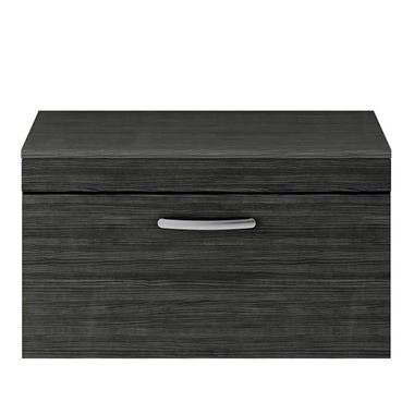 Drench Emily 800mm Wall Mounted 1 Drawer Unit and Worktop - Hacienda Black