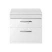 Drench Emily 600mm Wall Mounted 2 Drawer Unit and Worktop - Gloss White