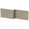 Emily L-Shaped Square Front Bath Panel - Driftwood