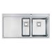 Vellamo Steel Horizon 1.5 Bowl Stainless Steel Kitchen Sink & Waste Kit - 1000 x 520mm