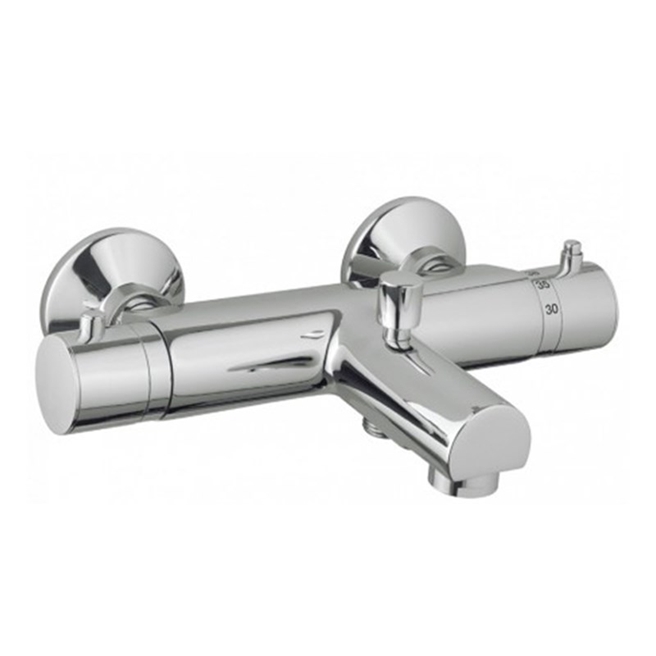 Crosswater Kai Exposed Thermostatic Bath Shower Mixer with Integrated Bath Spout
