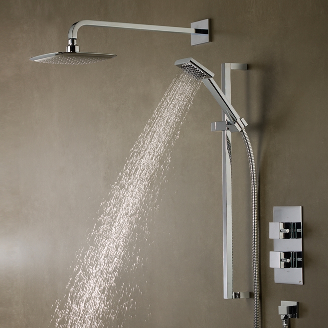 Roper Rhodes Event Square Dual Function Shower System With Fixed Shower Head