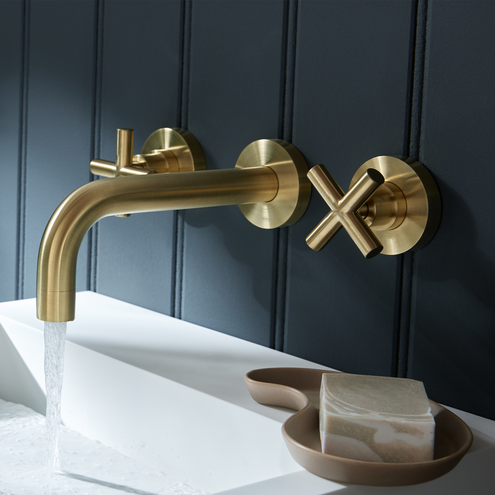 Vado Individual Elements 3 Hole Wall Mounted Basin Mixer Tap with 200mm Spout