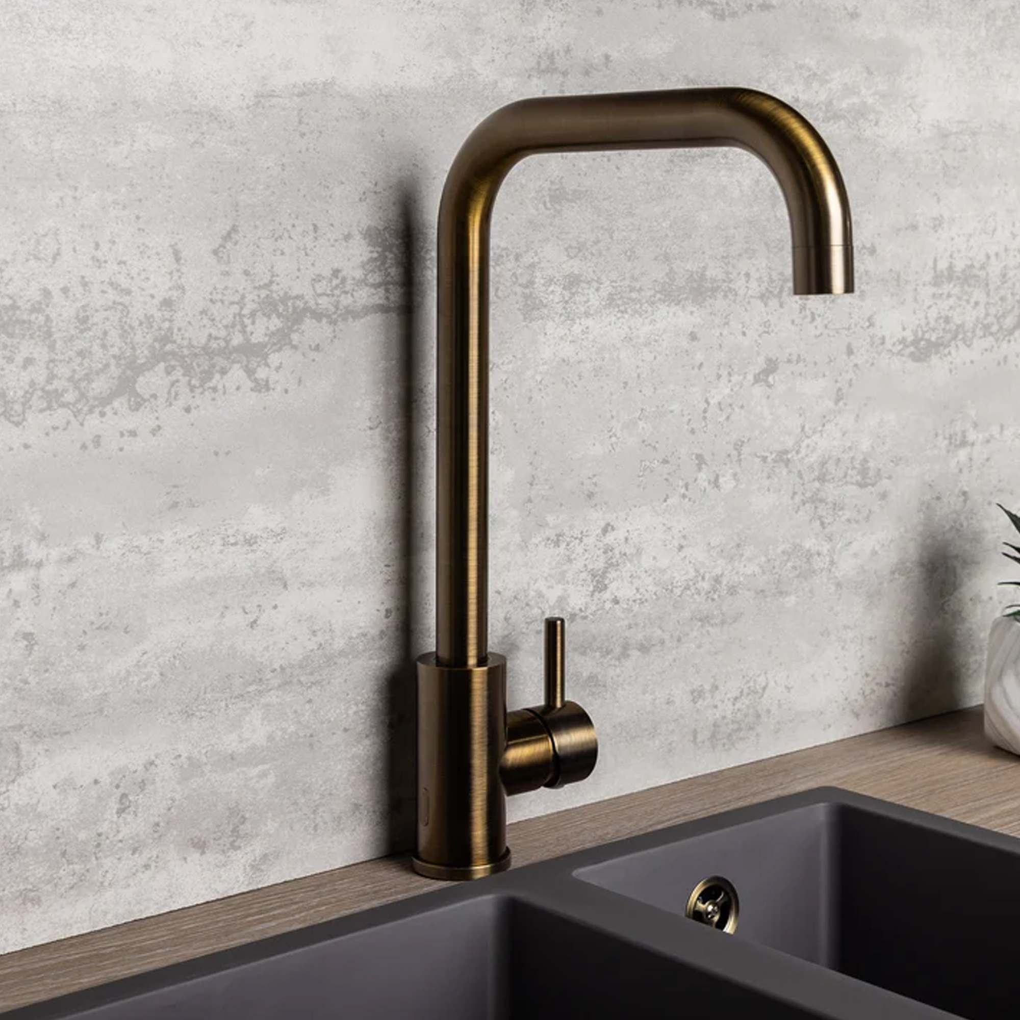 Top-Fix Vito D-Shape Single Lever Mono Kitchen Mixer Tap