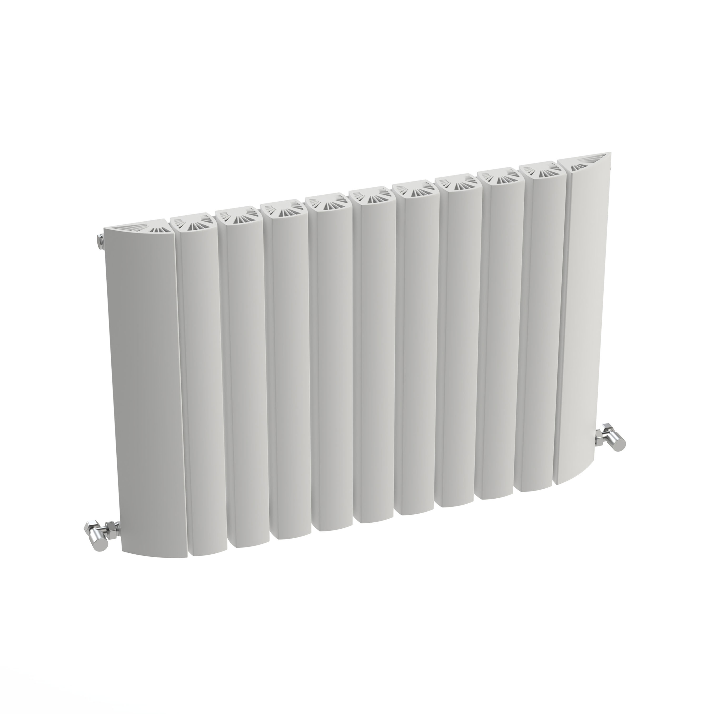Carisa Gaia Oval Single Panel Horizontal Aluminium Radiator