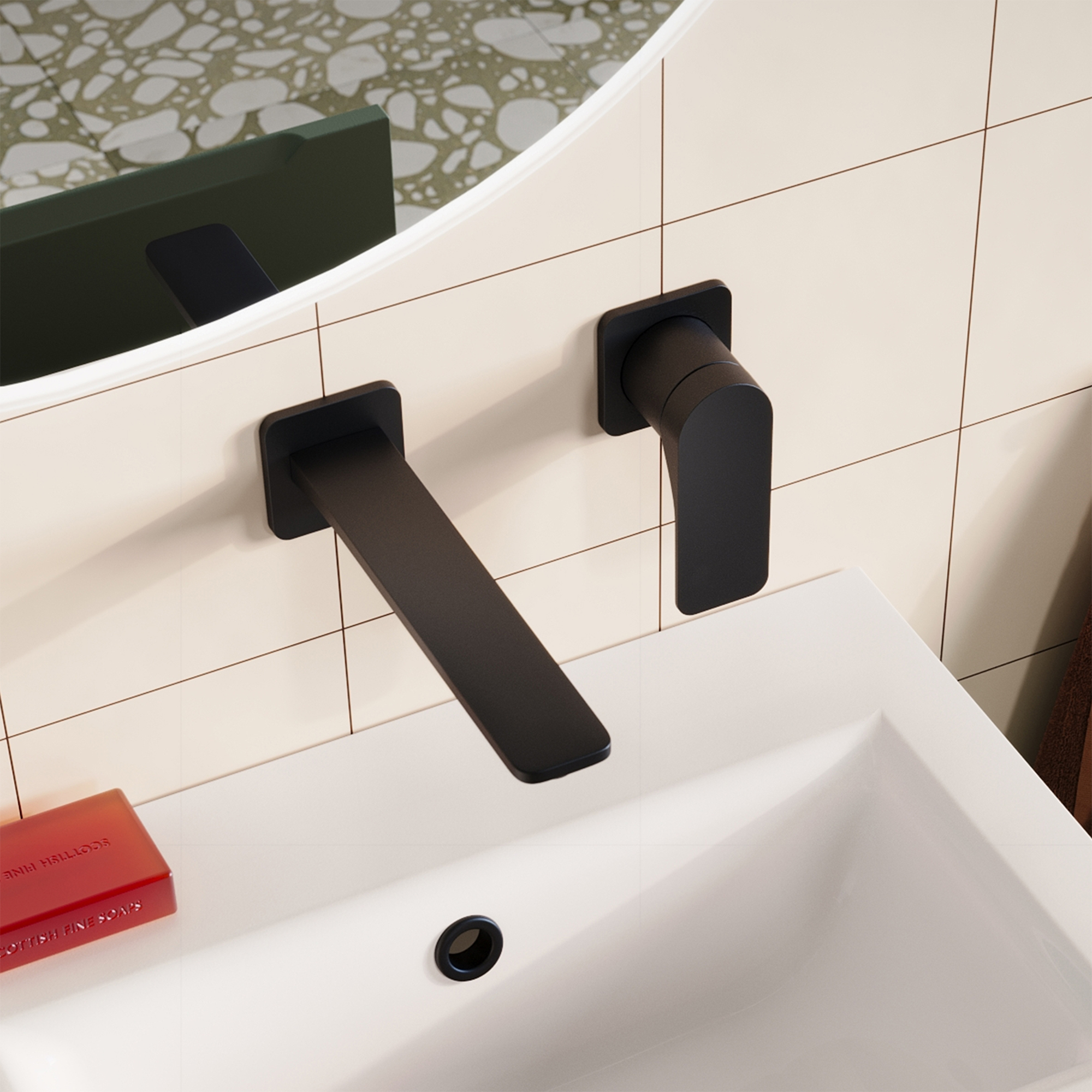 Crosswater Fuse 2 Hole Wall Mounted Basin Mixer Tap