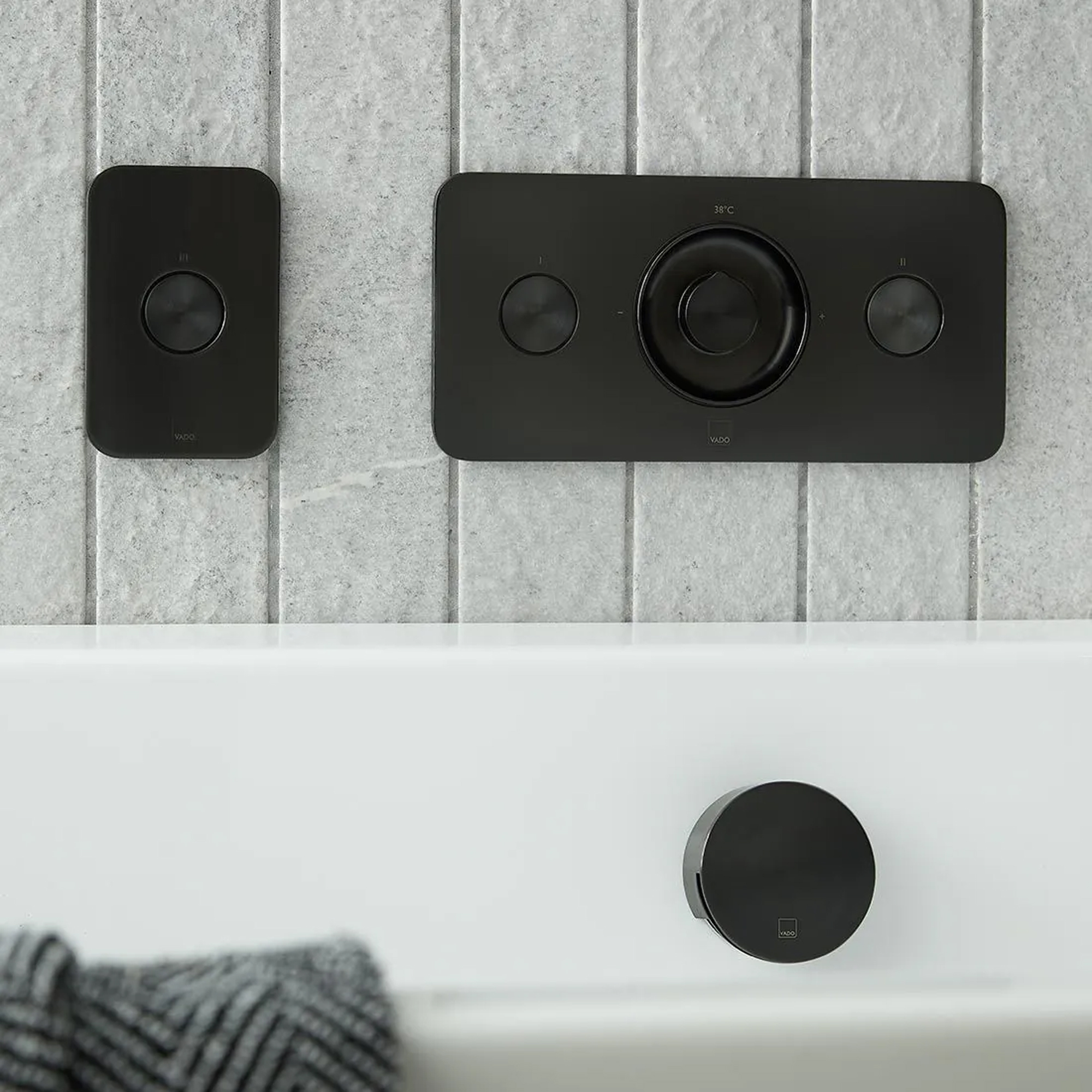Vado Individual Zone 1 Outlet 1 Button Concealed Thermostatic Stop Valve