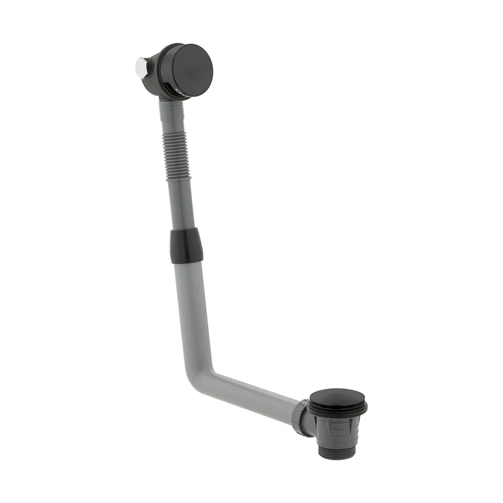 Vado Individual Round Overflow Bath Filler with Click Clack Waste