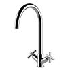 Clearwater Rossi Twin Cross Handle Mono Sink Mixer with Swivel Spout