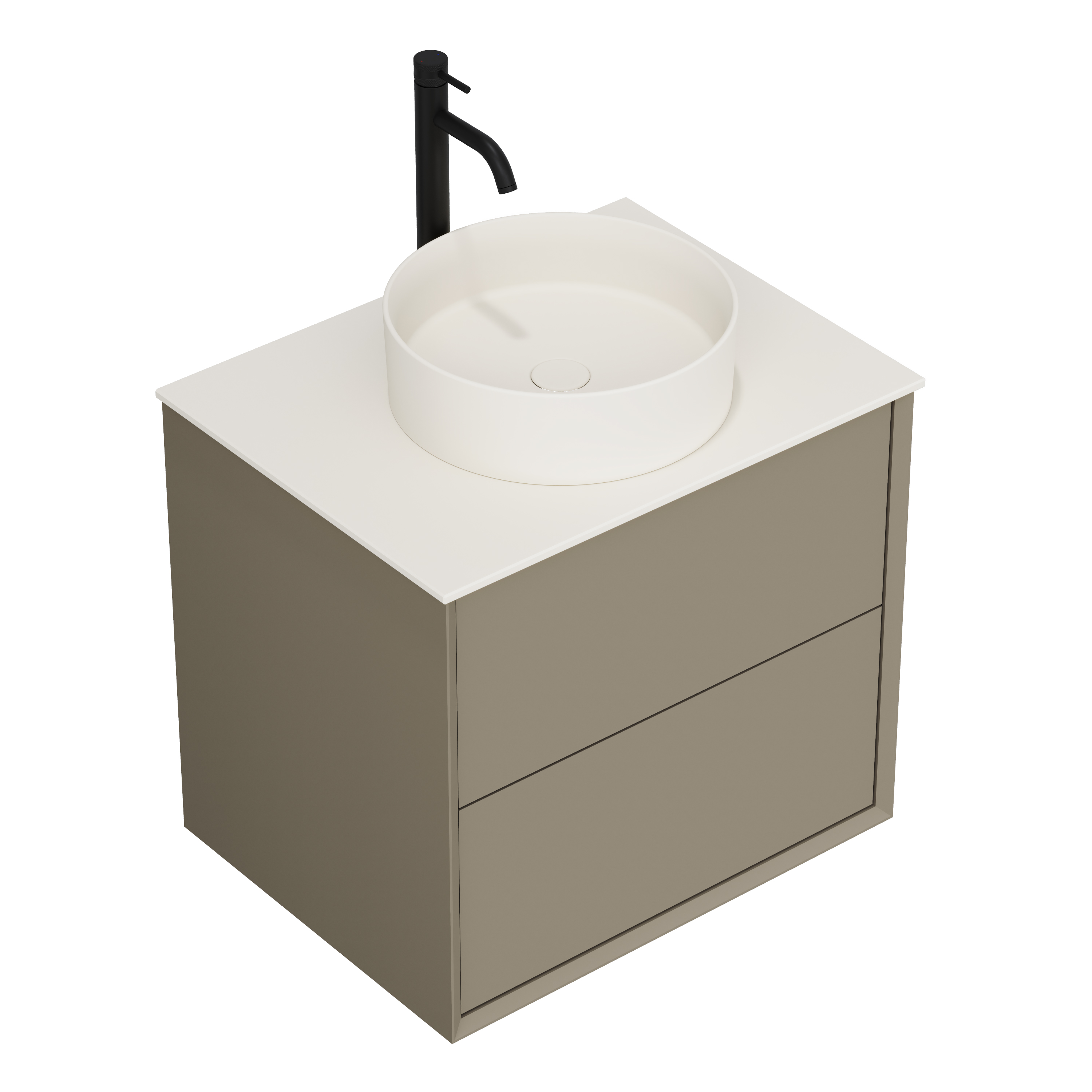Oslo 600mm Wall Mounted Vanity Unit & Sintered Stone Countertop