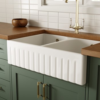 Butler Rose Fluted Ceramic Fireclay Double Belfast Butler Kitchen Butler Rose Fluted Ceramic Fireclay Double Belfast Butler Kitchen