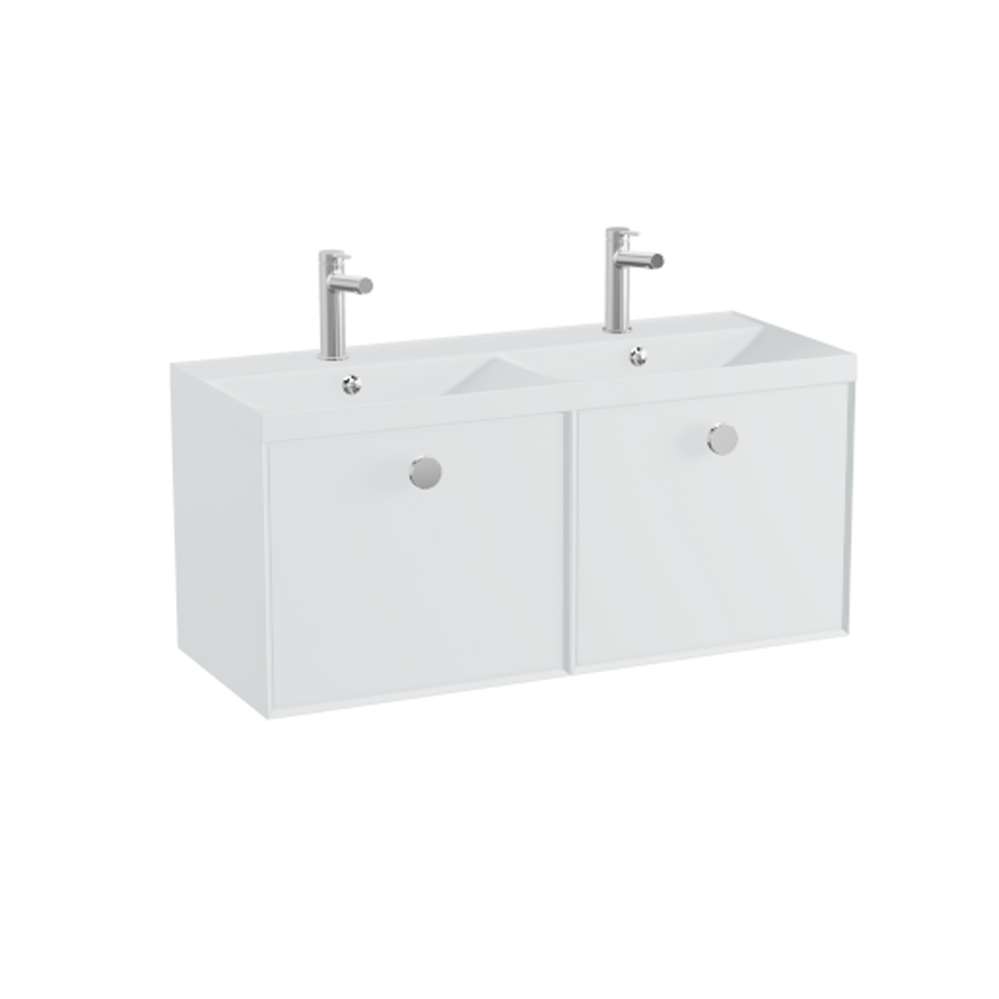Vado Safari 1000mm Wall Hung Vanity Unit & Double Basin