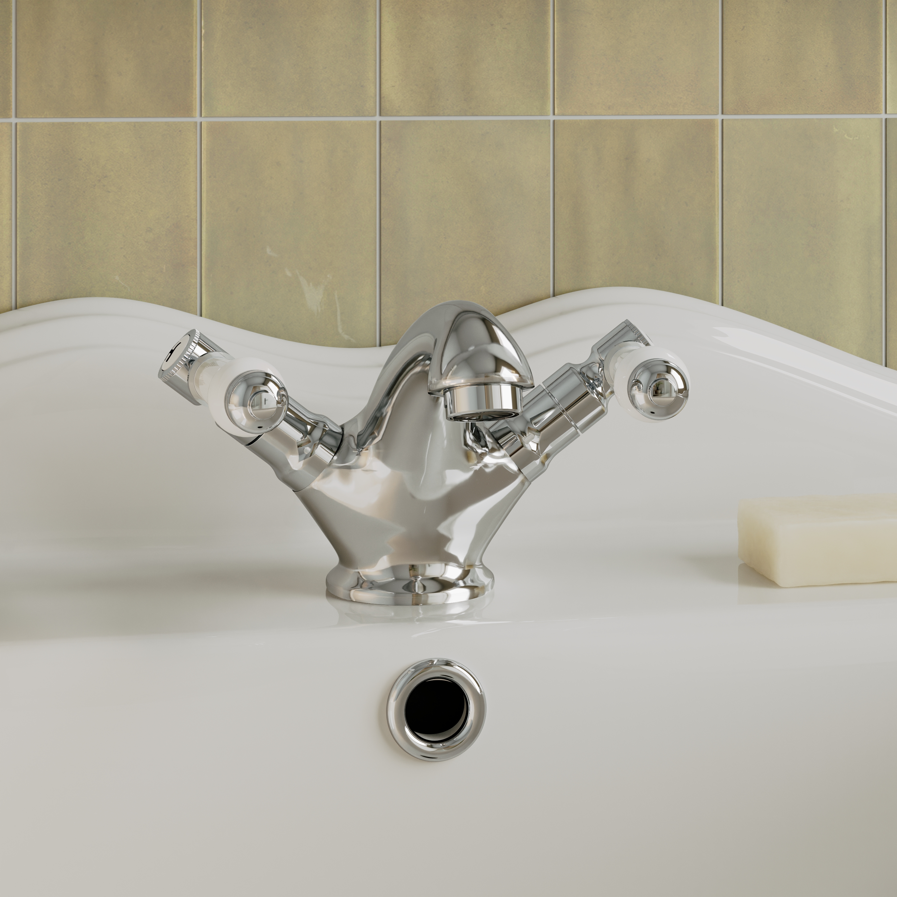 Butler & Rose Eliza Lever Mono Basin Mixer Tap & Waste