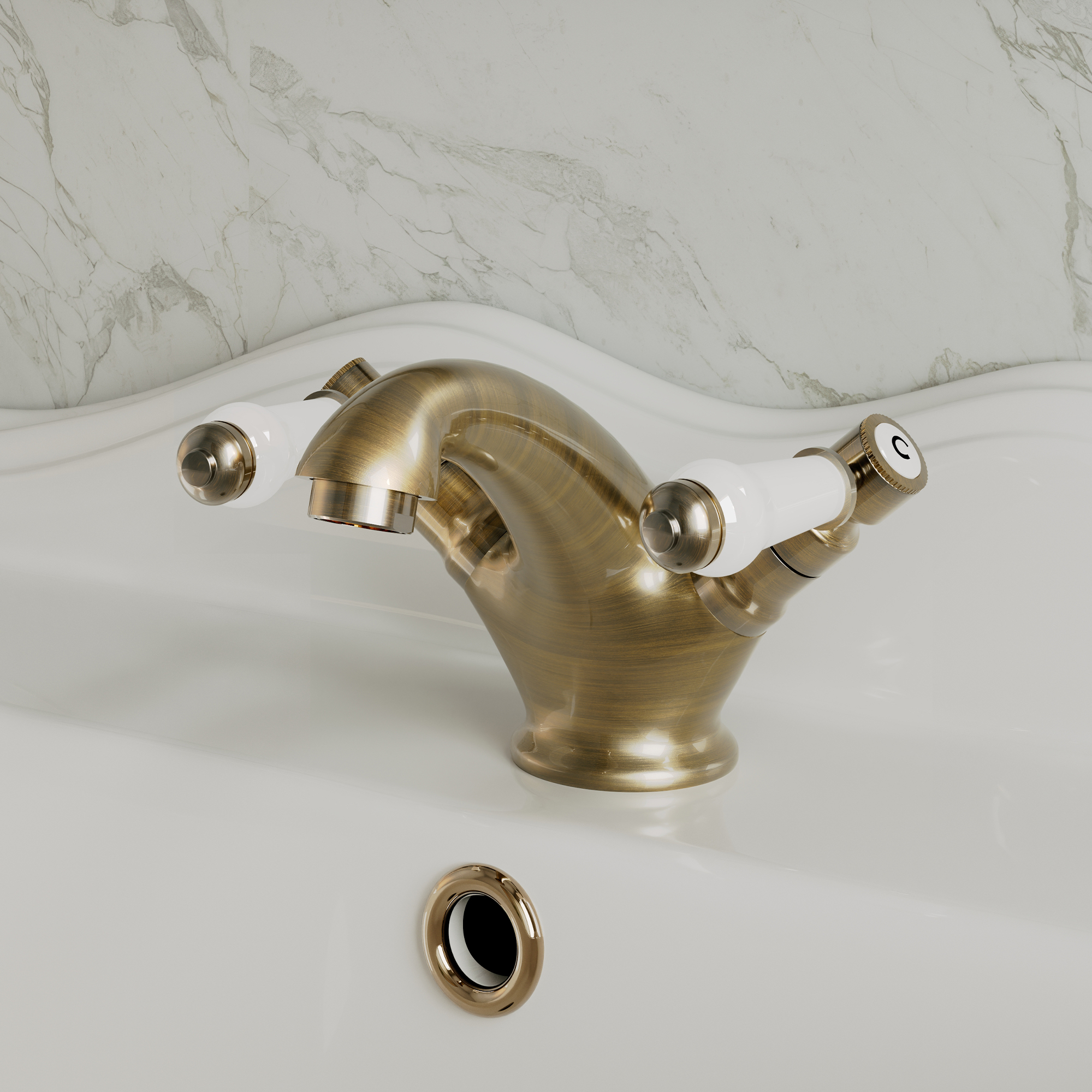 Butler & Rose Eliza Lever Mono Basin Mixer Tap & Waste