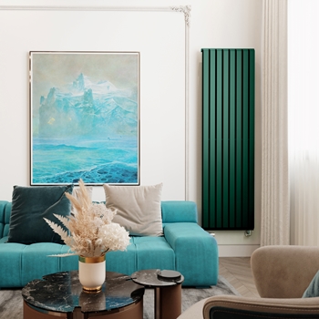 Green Radiator Net Terma Warp Room Matt Green Double Panel Vertical Radiator | Tap Warehouse
