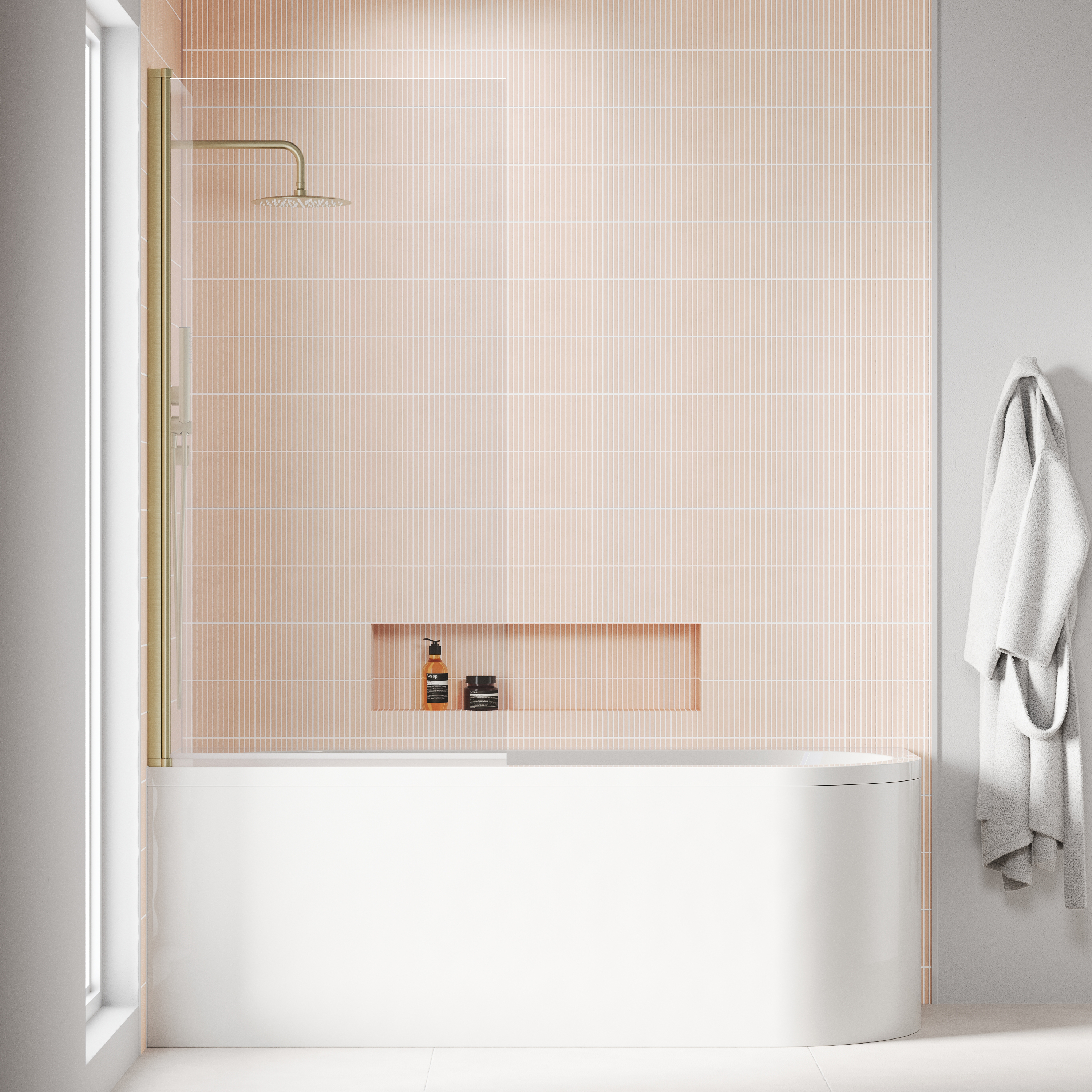 Harbour i8 Easy Clean 8mm Single Panel Bath Screen - 1500 x 800mm