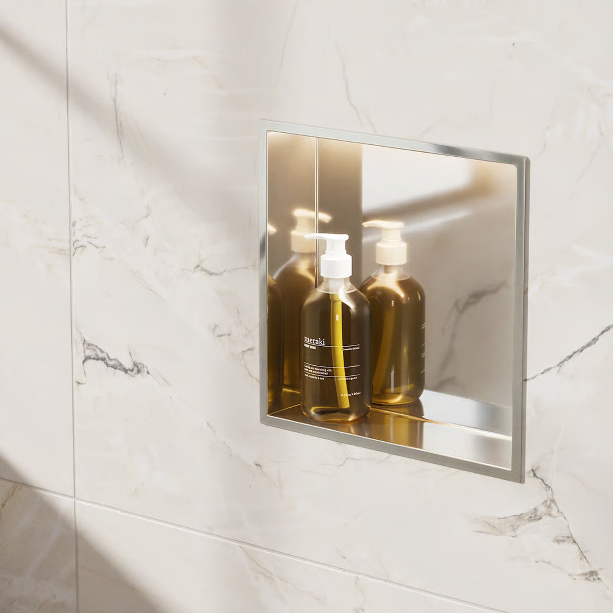 Crosswater Inset LED Illuminated Shower Niche - 305 x 305mm
