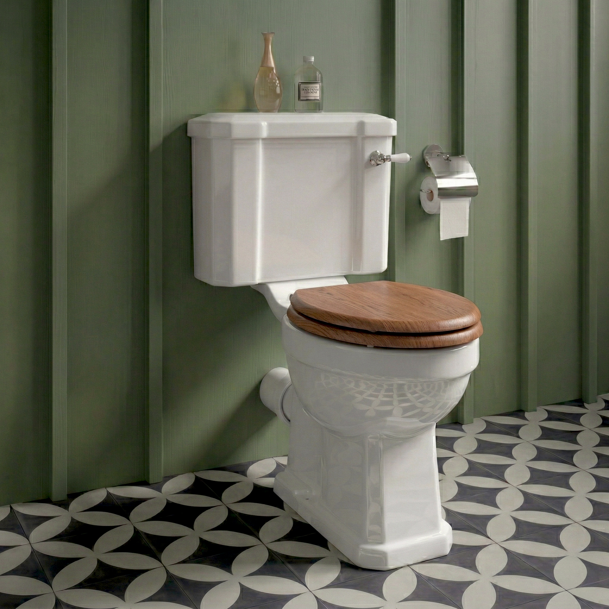Butler & Rose Catherine Traditional Close Coupled Toilet (Excluding Seat)