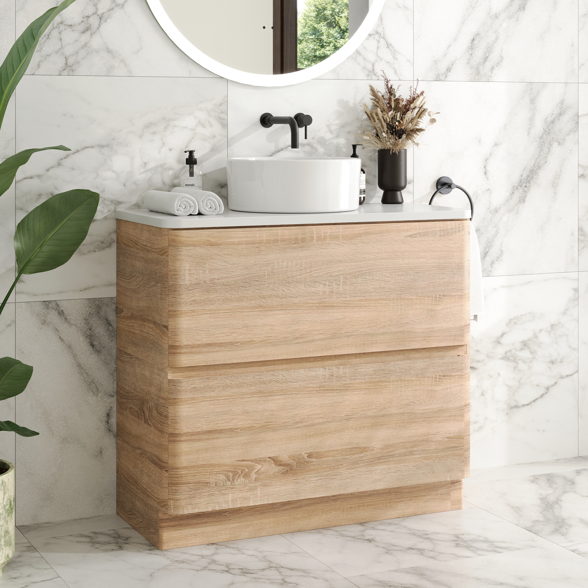 Drench Origin 900mm Floorstanding Vanity Unit & Countertop