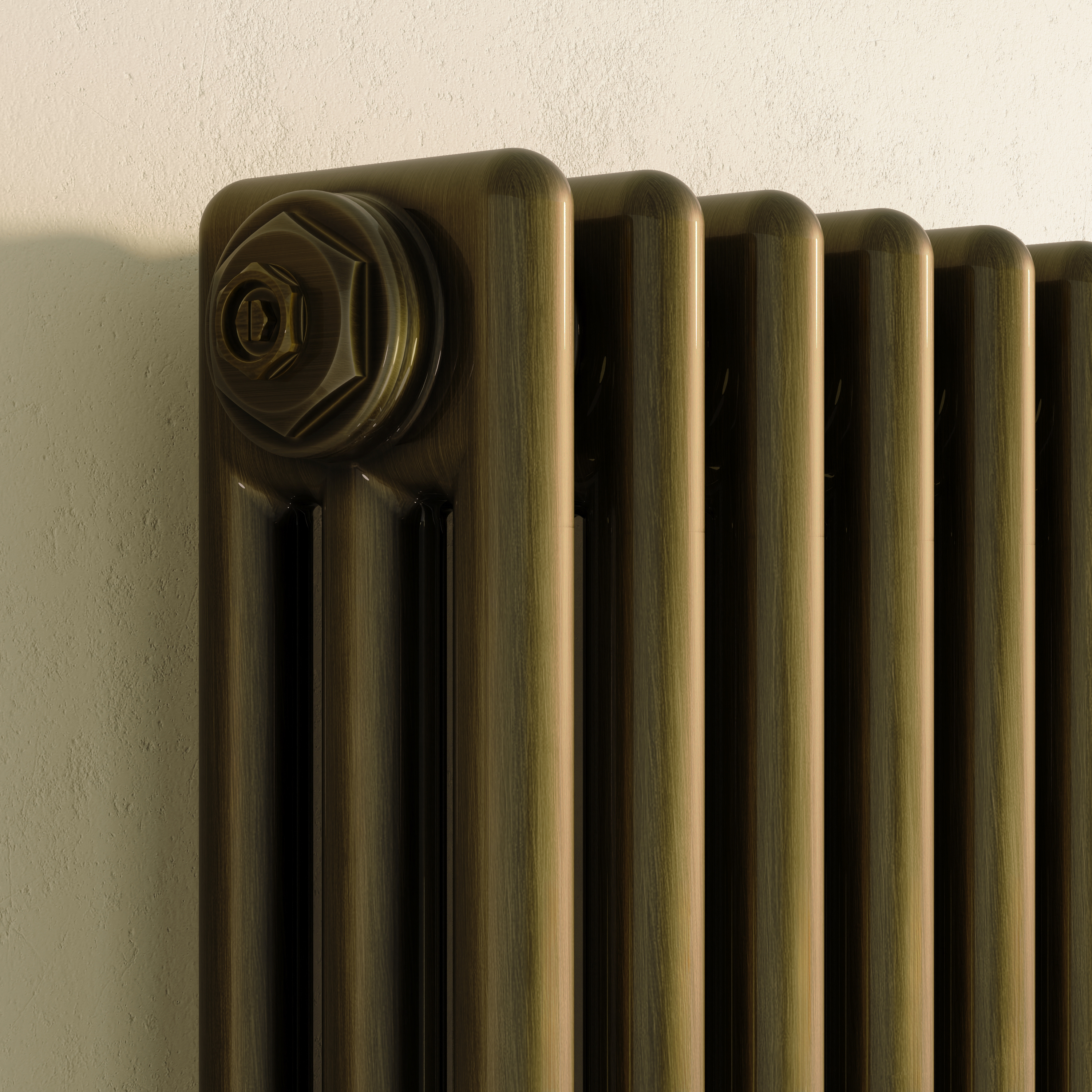 Toasty Ardleigh Antique Brass Vertical Column Radiator