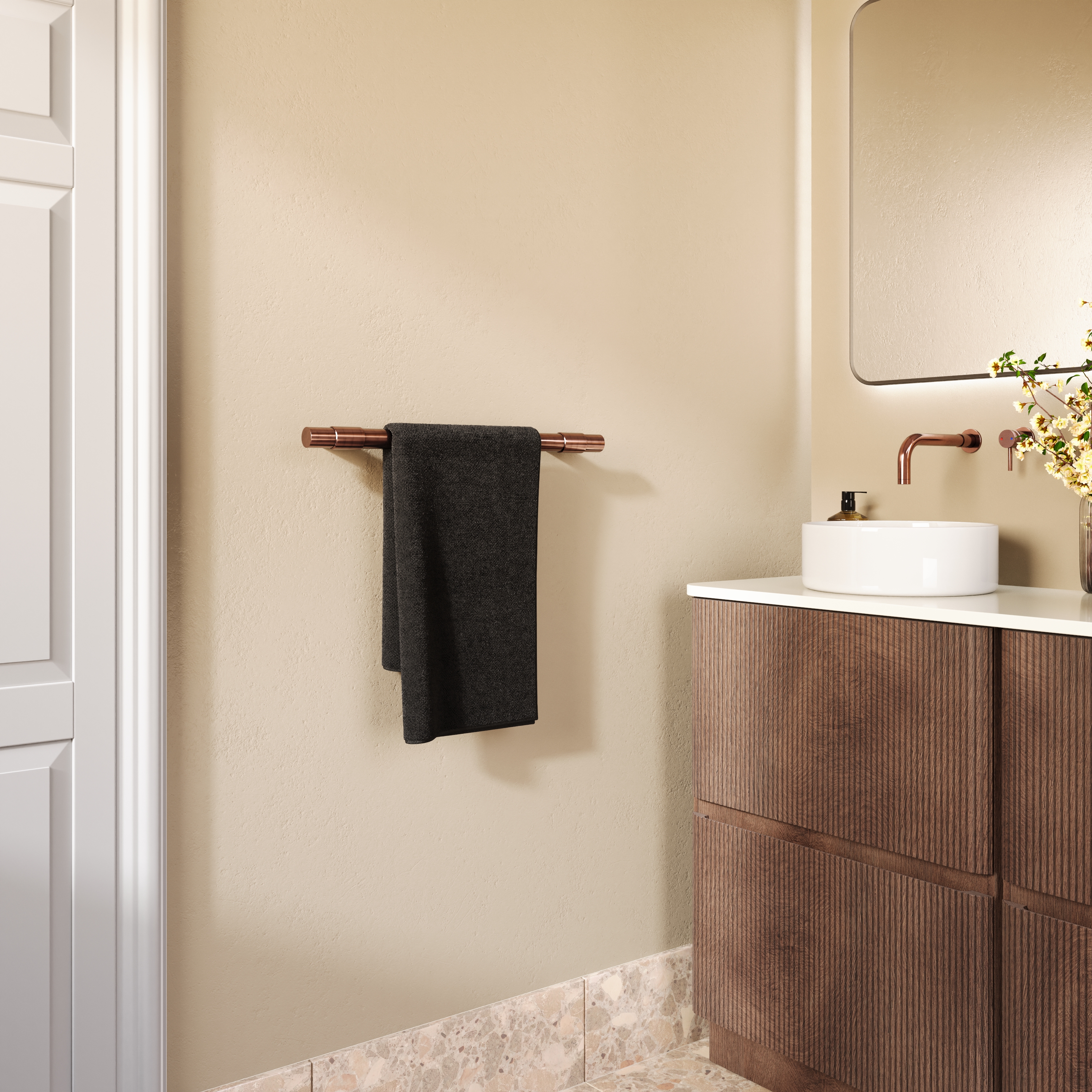 Toasty Silas Electric Heated Towel Bar - 630mm
