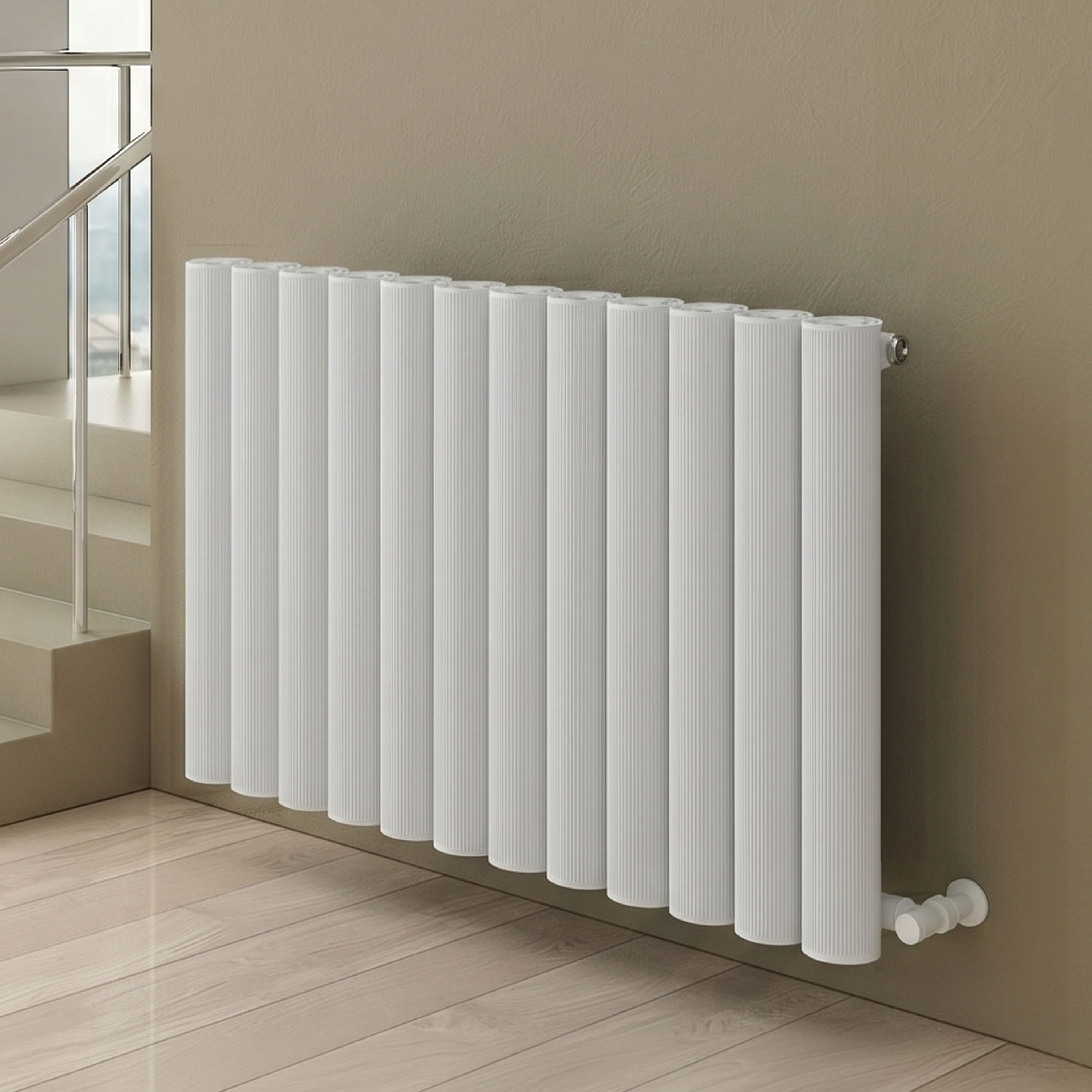 Carisa Otto Oval Single Panel Horizontal Aluminium Radiator