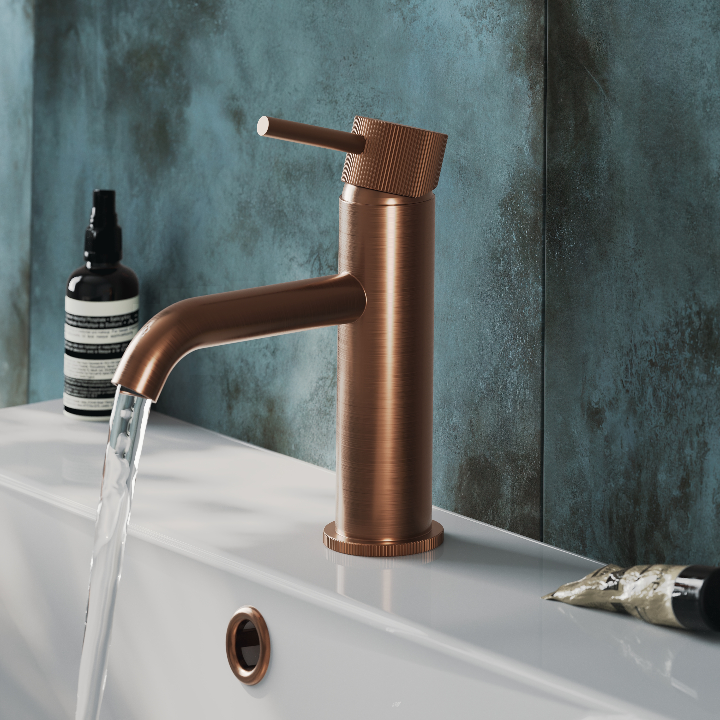 Harbour Fluted Mono Basin Mixer Tap & Waste