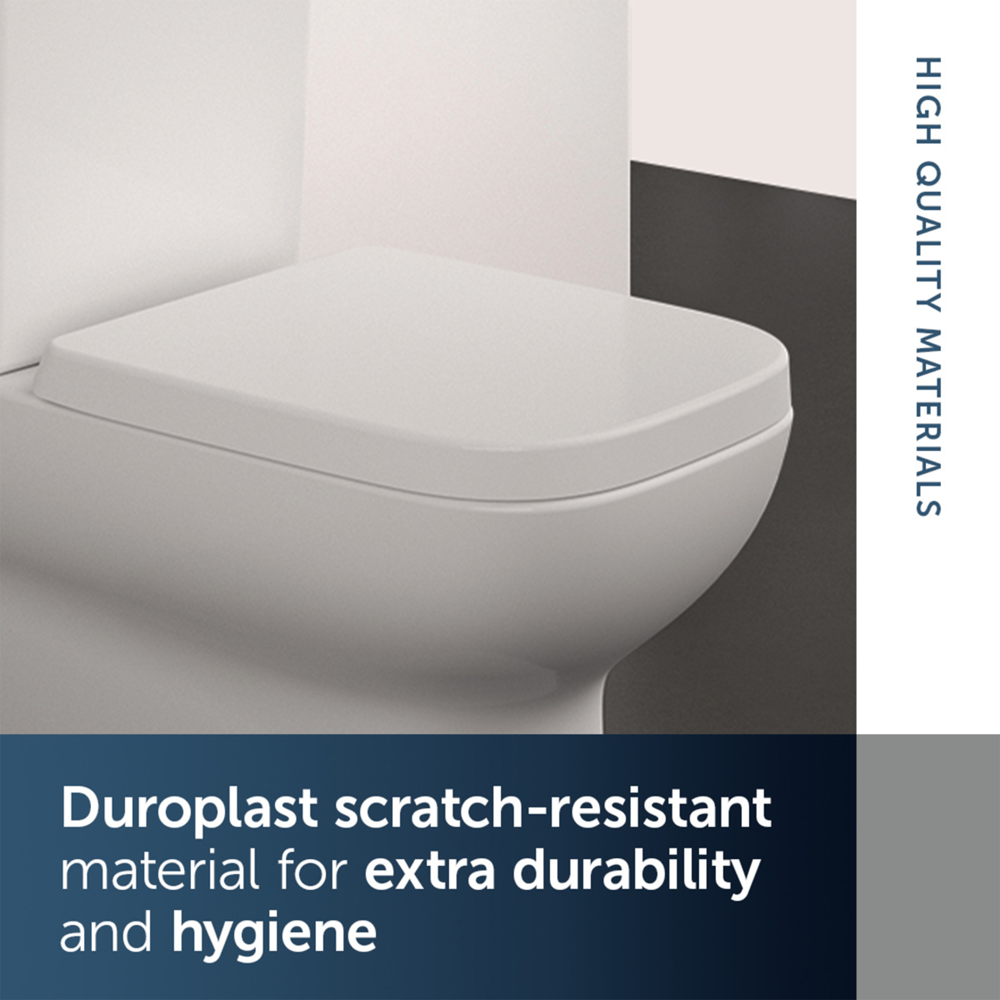 Ideal Standard i.life A & S Compact Wrap Over White Toilet Seat - Square