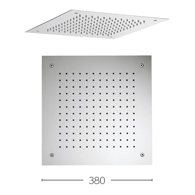 Crosswater Square Recessed Shower Head 380mm