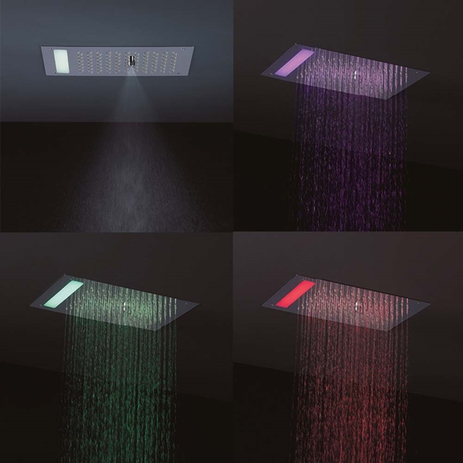 Crosswater Revive Multifunction Recessed Shower Head with LED Lights & Remote Control
