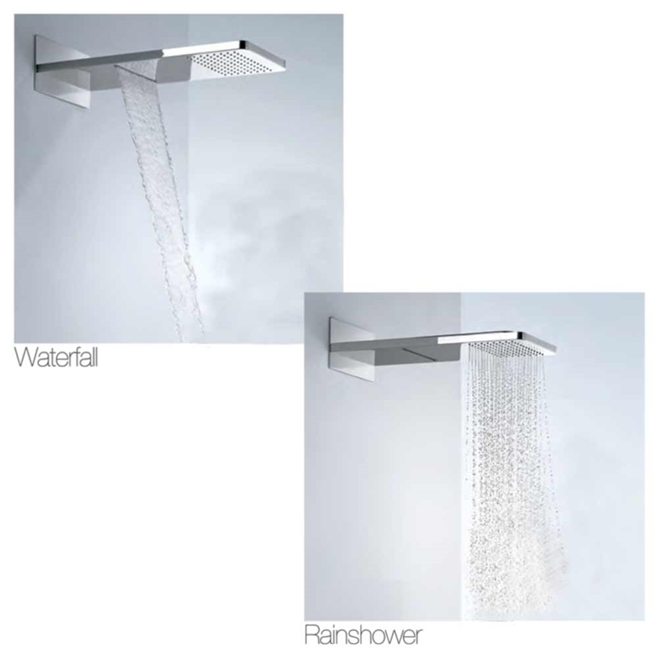 Flova Design Dual Function Overhead Shower with Rain & Waterfall Spray